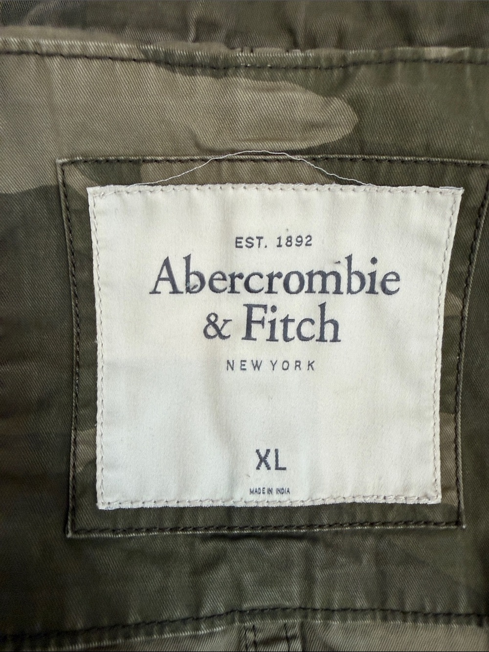 Vintage 2000’sAbercrombie & Fitch Camo Military Field Jacket Men's XL Distressed - Picture 9 of 14